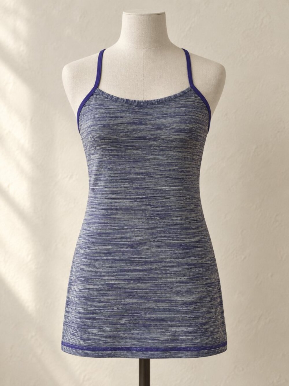 lululemon Power Y Tank Purple Space Dye Built In Shelf Bra Size 2